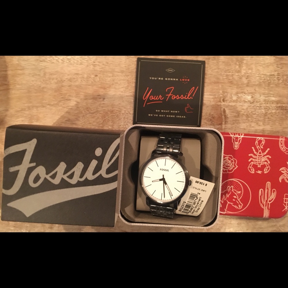 LUTHER THREE-HAND SMOKE STAINLESS STEEL WATCH